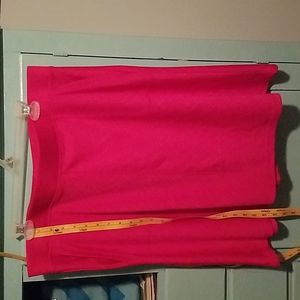 Talbots size XL hot pink polyester spandex blend skirt elastic waist